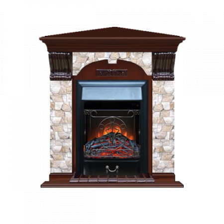 Арочный Арбат угловой (красное дерево)+Majestic Black