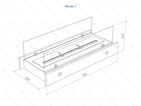Настольный биокамин Lux Fire "Мечта №1" Настольный биокамин Lux Fire "Мечта №1" по цене 60 500 руб.