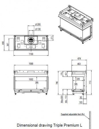 Газовый камин Faber Triple L Газовый камин Faber Triple L